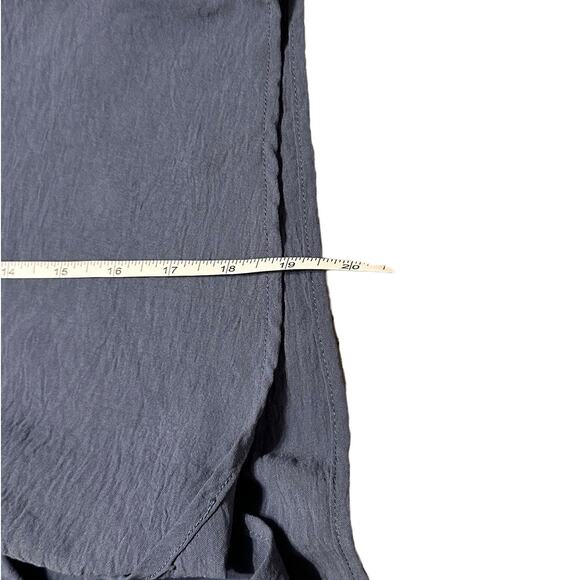 Frye Tie Front Cropped Blouse Dolman Sleeves Blue Size Small - Picture 7 of 7